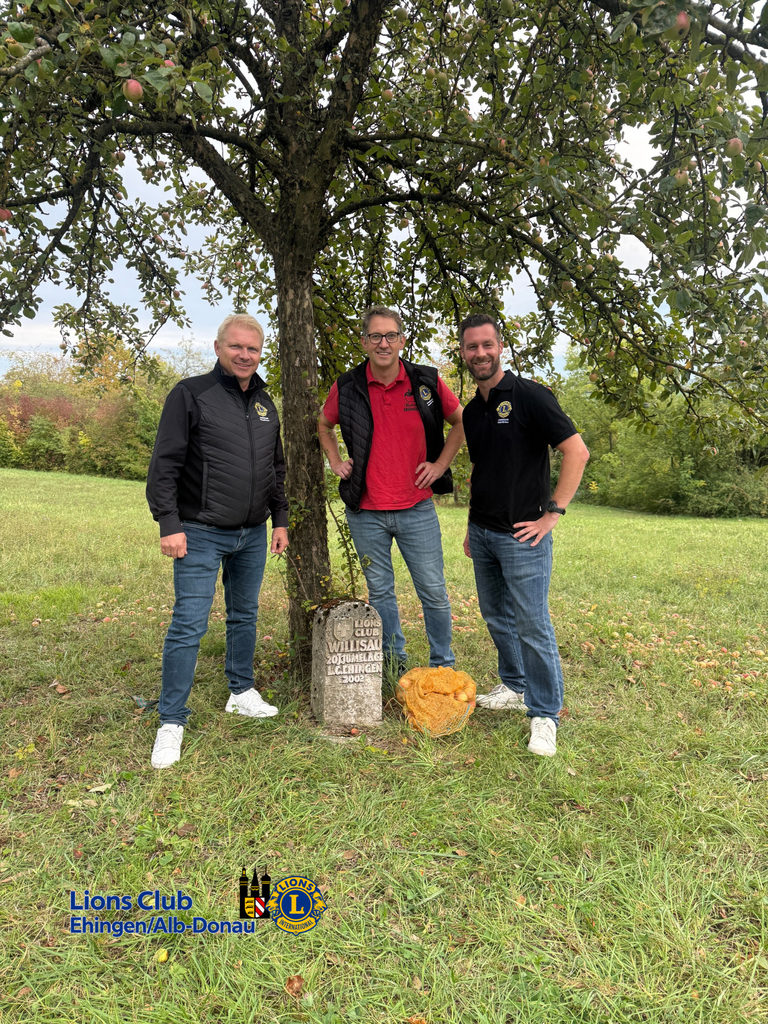 Apfelbaum mit Jubiläumsstein